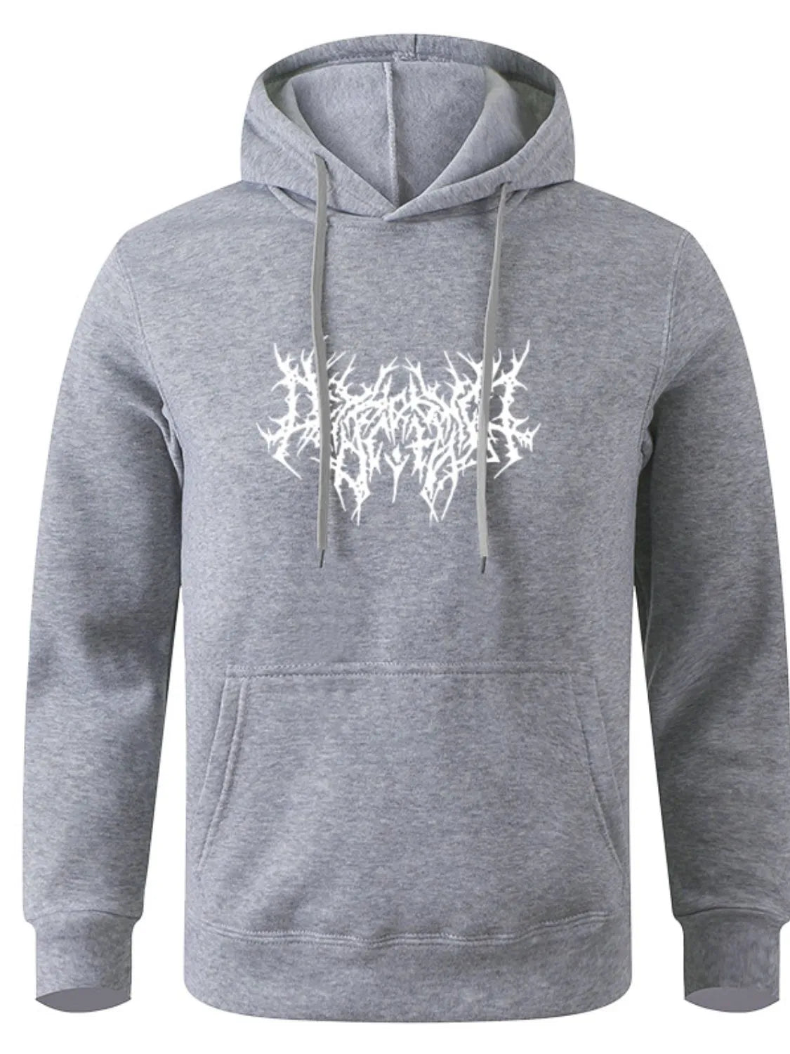 Men's Full Size Drawstring Graphic Long Sleeve Hoodie Plus Size - Men's Sweatshirts by Trendsi | Available at Handbags Specialist Headquarter