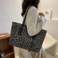 PU Leather Leopard Tote Bag - Tote Bag by Trendsi | Available at Handbags Specialist Headquarter