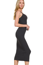 Zenana Ribbed Bodycon Midi Dress - Maxi Dress by Trendsi | Available at Handbags Specialist Headquarter