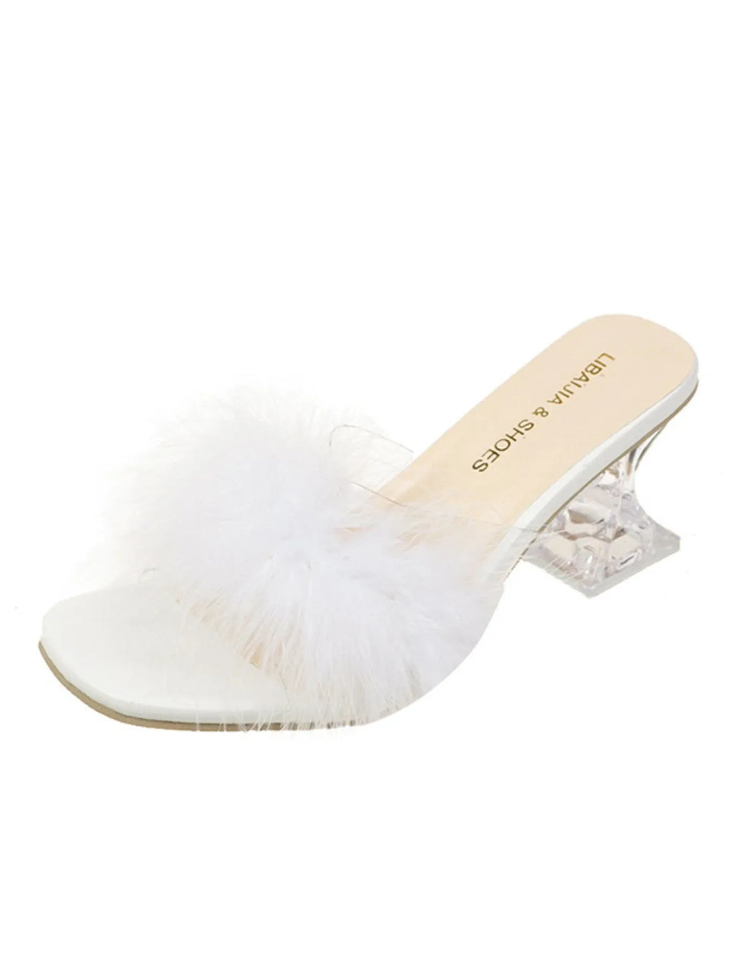 Fluffy Strap Block Heel Sandals - Women Sandals by Trendsi | Available at Handbags Specialist Headquarter