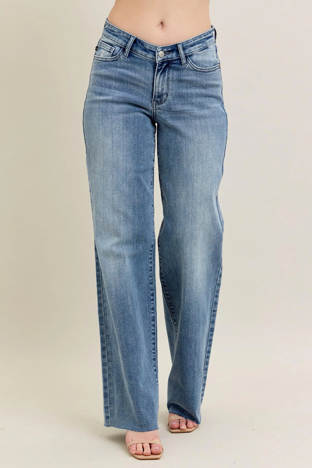 Judy Blue Full Size V - Front Baggy Jeans Plus Size - Women / Jeans & Denim by Trendsi | Available at Handbags Specialist Headquarter