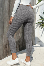 Ribbed High Waist Leggings - Leggings by Trendsi | Available at Handbags Specialist Headquarter