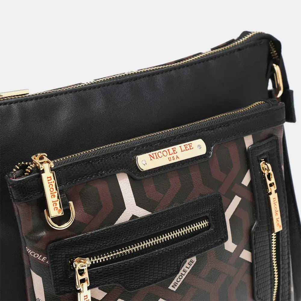 Nicole Lee USA Geometric Pattern Crossbody Bag - Wallet by Trendsi | Available at Handbags Specialist Headquarter