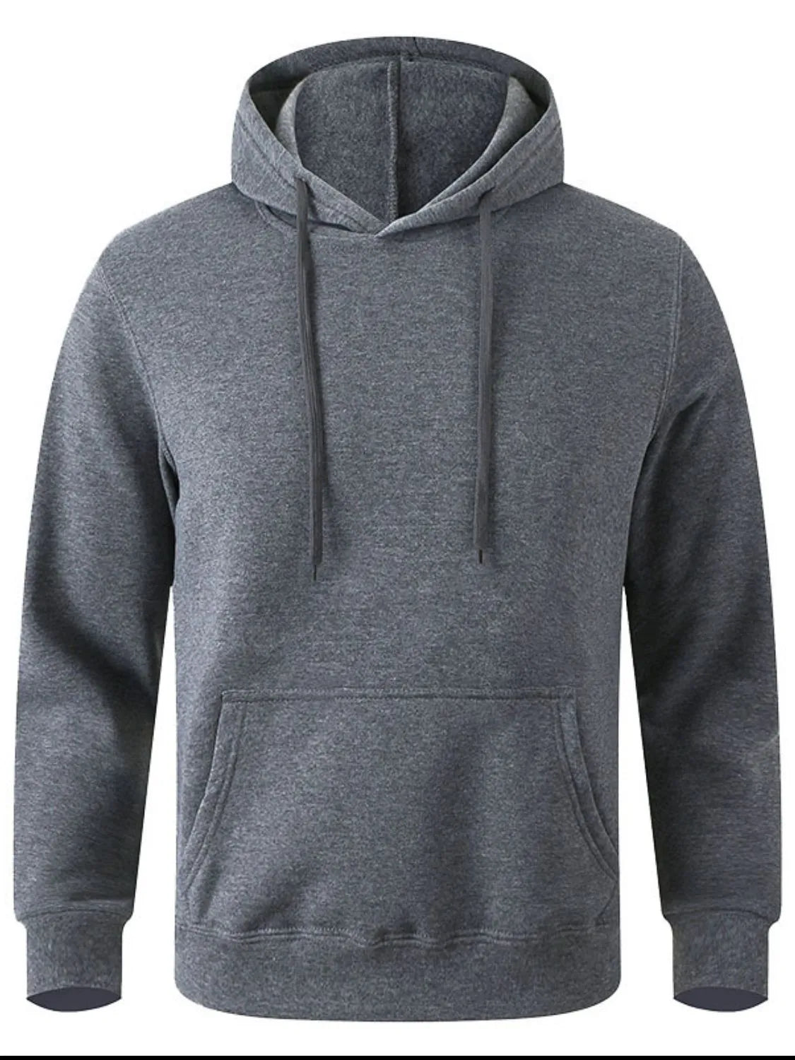 Men's Full Size Drawstring Long Sleeve Hoodie Plus Size - Men's Sweatshirts by Trendsi | Available at Handbags Specialist Headquarter