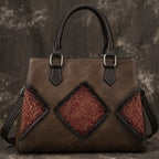 EurAm Vintage Luxe Cowhide Casual Handbag