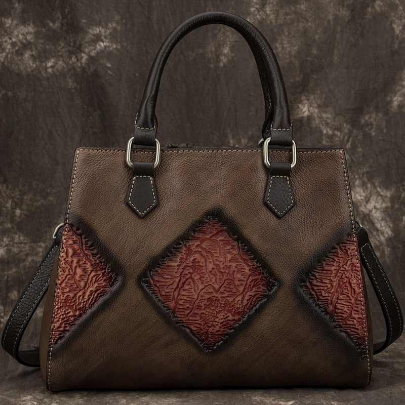 EurAm Vintage Luxe Cowhide Casual Handbag