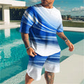 WavePrint 3D Men's Summer Beach Shirt & Shorts Set