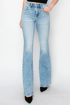 RISEN High Rise Bootcut Jeans - Women / Jeans & Denim by Trendsi | Available at Handbags Specialist Headquarter
