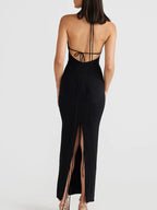 Backless Slit Sleeveless Bodycon Maxi Dress - Maxi Dress by Trendsi | Available at Handbags Specialist Headquarter