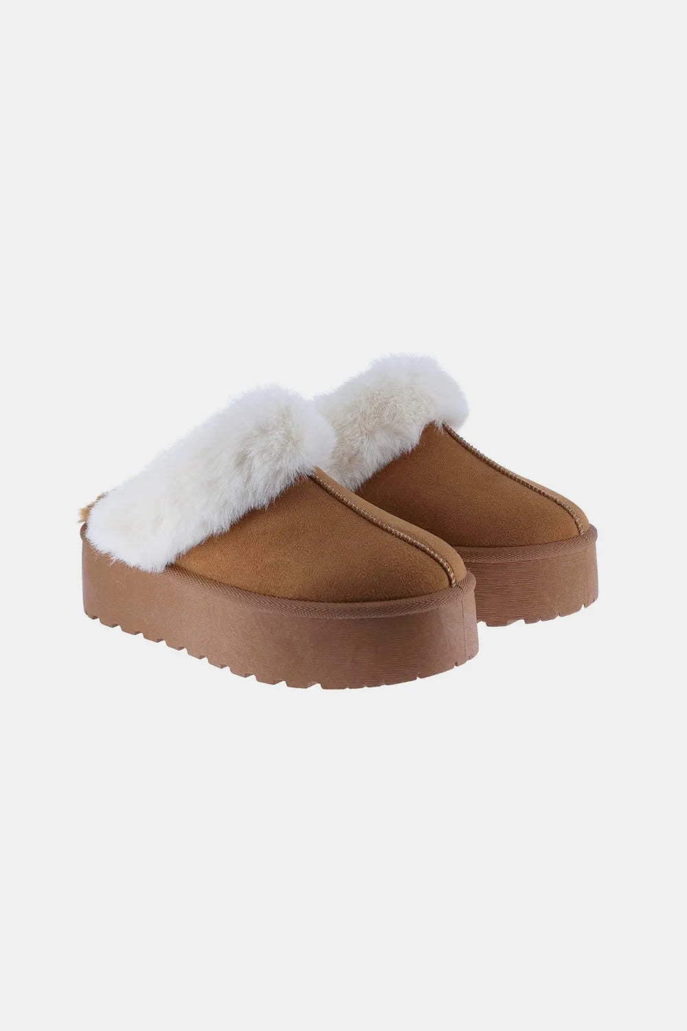 Weeboo Thick Bottom Fur Trim Snow Slippers -  by Trendsi | Available at Handbags Specialist Headquarter