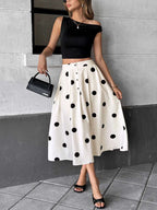 Polka Dot Skirt - Skirts by Trendsi | Available at Handbags Specialist Headquarter