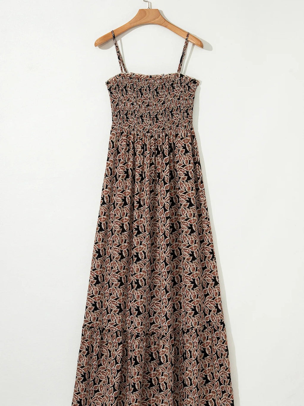 Printed Smocked Bodice Maxi Dress - Maxi Dress by Trendsi | Available at Handbags Specialist Headquarter