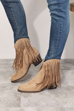 Legend Women's Fringe Cowboy Western Ankle Boots - Women Sandals by Trendsi | Available at Handbags Specialist Headquarter