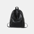 PU Leather Zip Backpack Bag - Leather Backpack Bag by Trendsi | Available at Handbags Specialist Headquarter