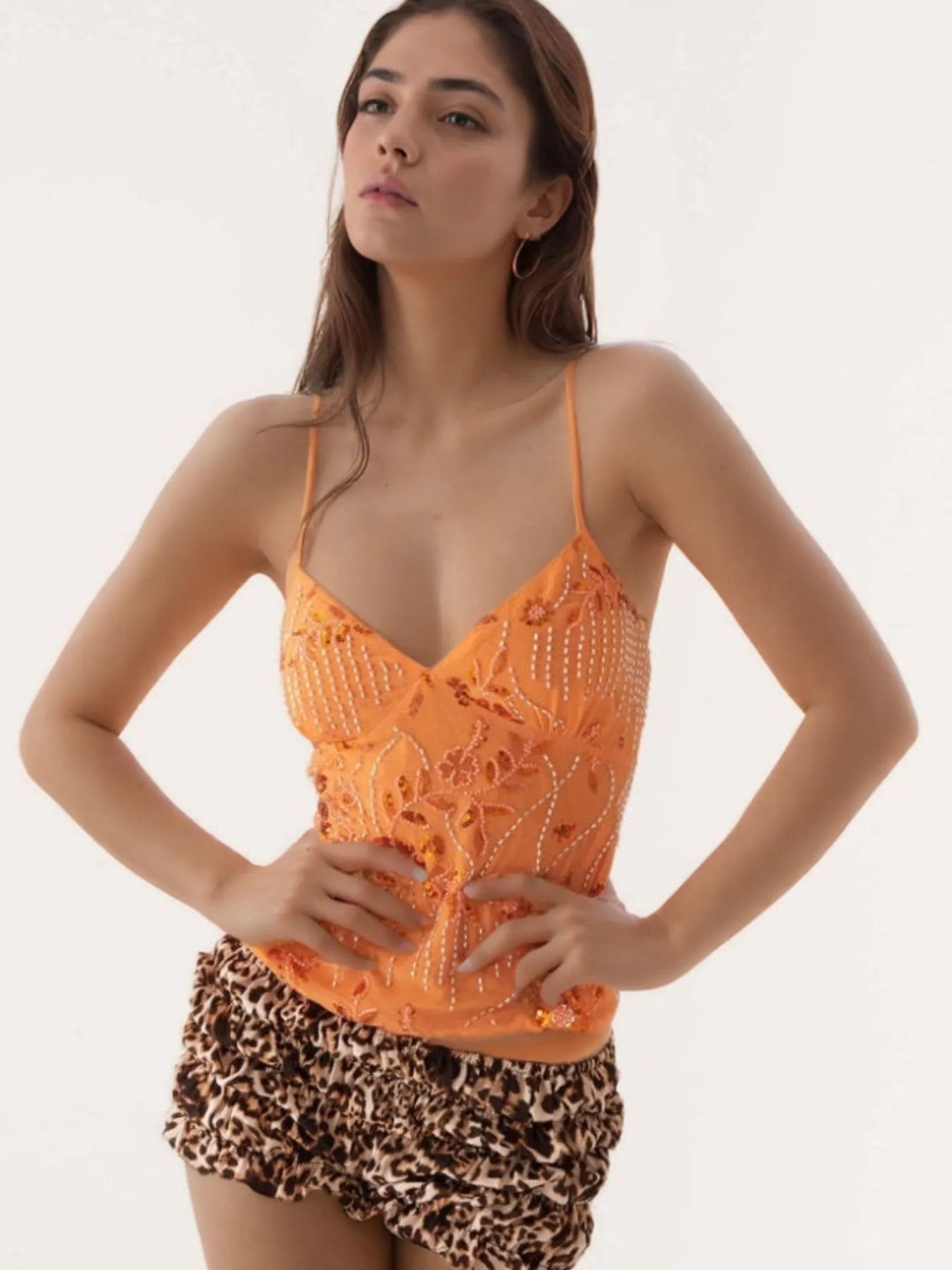 Crisscross Back V-Neck Cami - Tops by Trendsi | Available at Handbags Specialist Headquarter