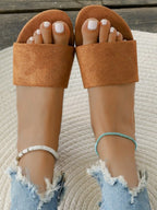 Open Toe Flats Sandals - Women Sandals by Trendsi | Available at Handbags Specialist Headquarter
