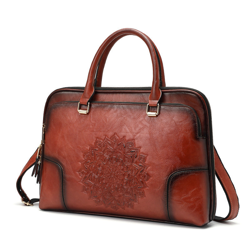 Heritage Elegance: Vintage Embossed Tote - Tote Bag by Trendsi | Available at Handbags Specialist Headquarter