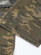 Men's Full Size Distressed Denim Jeans with Camo Patchwork Detailing Plus Size - Women / Jeans & Denim by Trendsi | Available at Handbags Specialist Headquarter