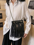 Fringe PU Leather Crossbody Bag - Crossbody Bag by Trendsi | Available at Handbags Specialist Headquarter
