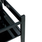 Elevate: Sleek 2-Layer Black Glass Coffee Table - decor by Trendsi | Available at Handbags Specialist Headquarter