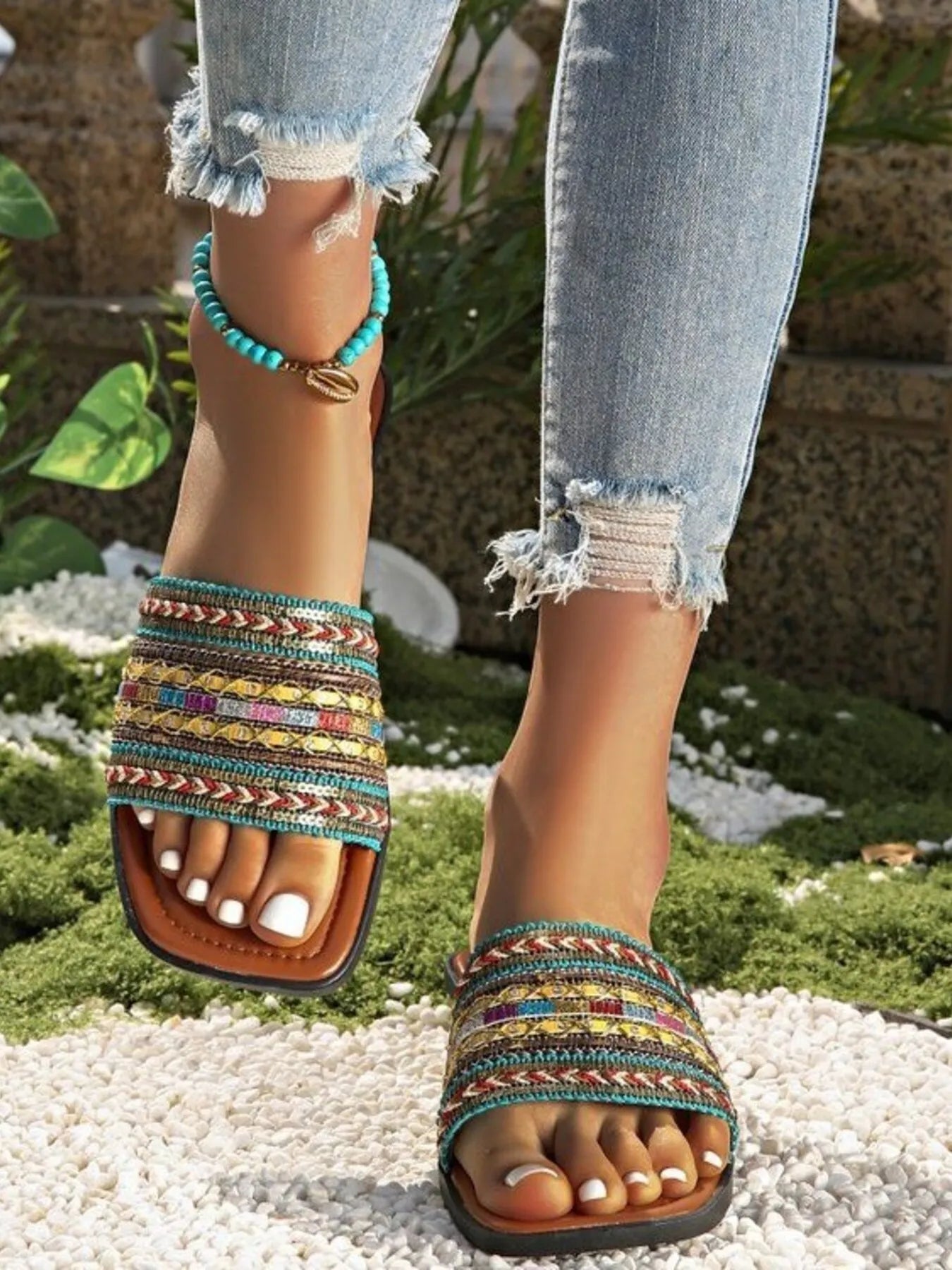 Open Toe Flats Sandals - Women Sandals by Trendsi | Available at Handbags Specialist Headquarter