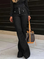 Flare Jeans with Pockets - Women / Jeans & Denim by Trendsi | Available at Handbags Specialist Headquarter
