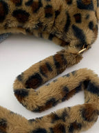 Leopard Fluff Shoulder Bag - Handbags by Trendsi | Available at Handbags Specialist Headquarter