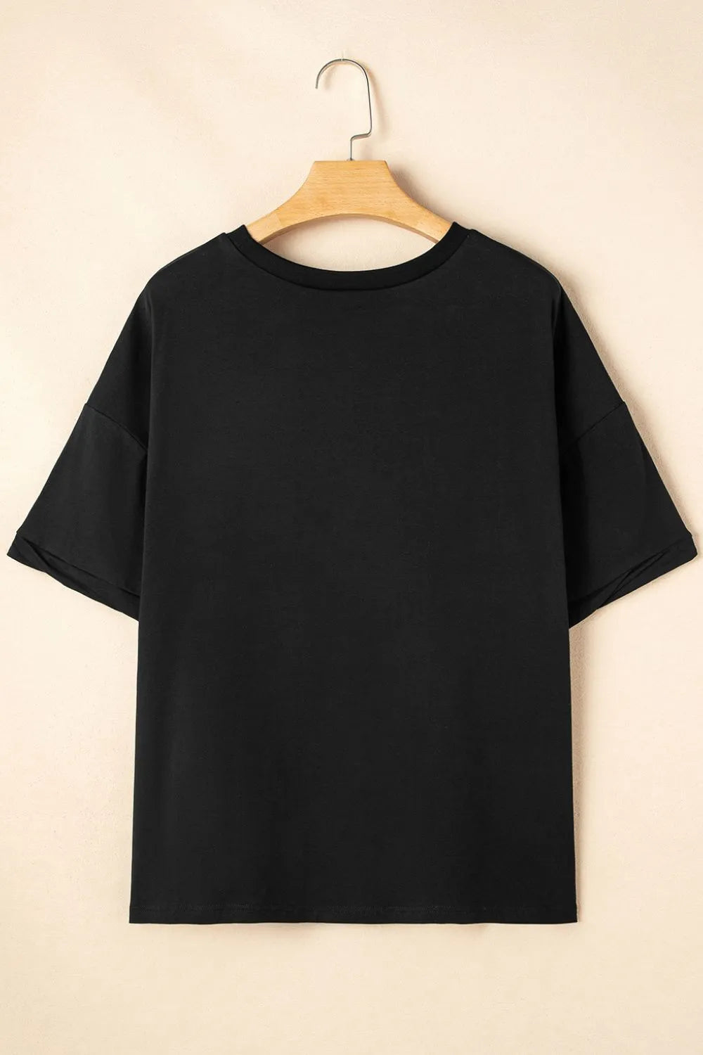 Sequin Strawberry High Low Half Sleeve Relaxed Fit T-Shirt - Tops by Trendsi | Available at Handbags Specialist Headquarter