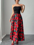 Floral Tube Maxi Dress - Maxi Dress by Trendsi | Available at Handbags Specialist Headquarter