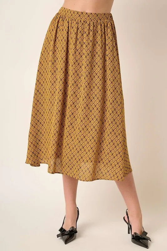 Mittoshop Printed Midi Skirt - Skirts by Trendsi | Available at Handbags Specialist Headquarter