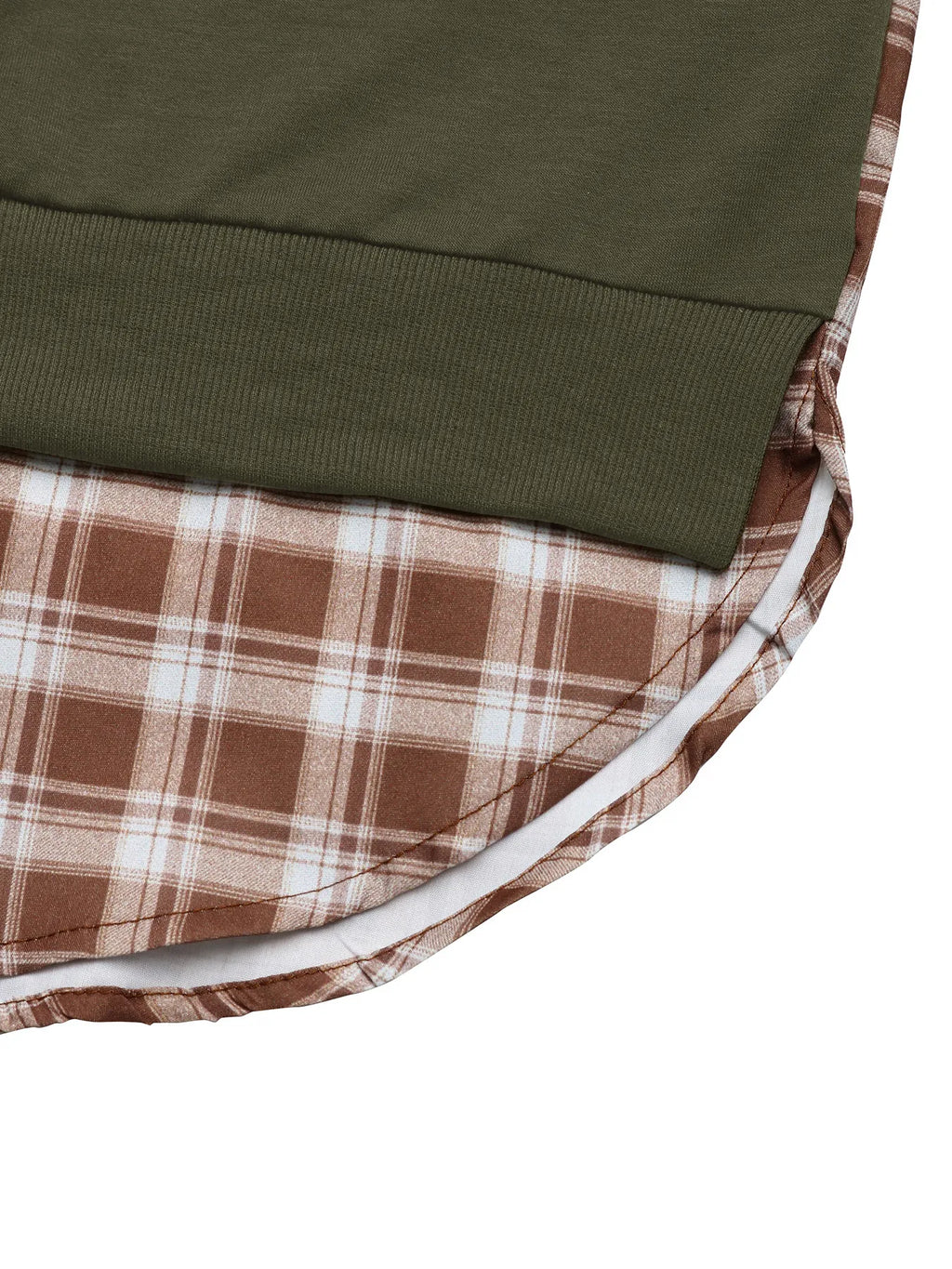 Plaid Long Sleeve Sweatshirt - Tops by Trendsi | Available at Handbags Specialist Headquarter