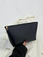 PU Leather Woven Handbag and Clutch Set - handbags by Trendsi | Available at Handbags Specialist Headquarter