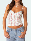 Floral Print Sweetheart Neck Cami - Tops by Trendsi | Available at Handbags Specialist Headquarter