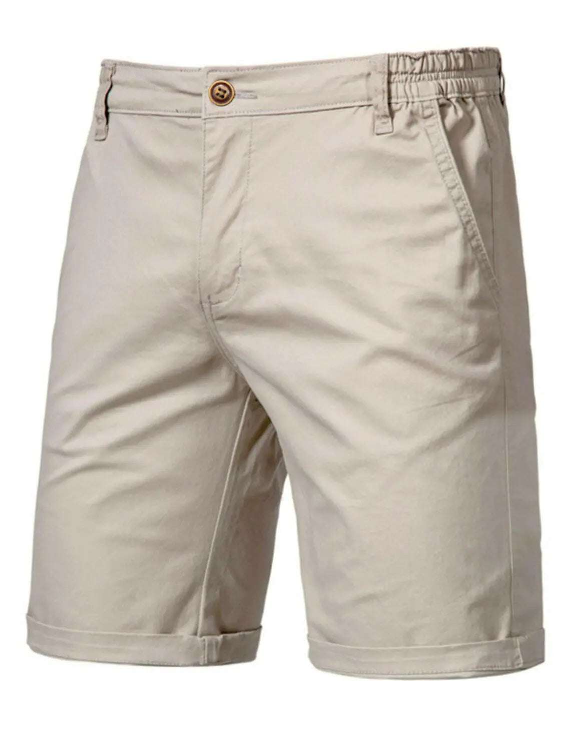 Men's Elastic Waist Shorts with Pockets - Men's Pants by Trendsi | Available at Handbags Specialist Headquarter