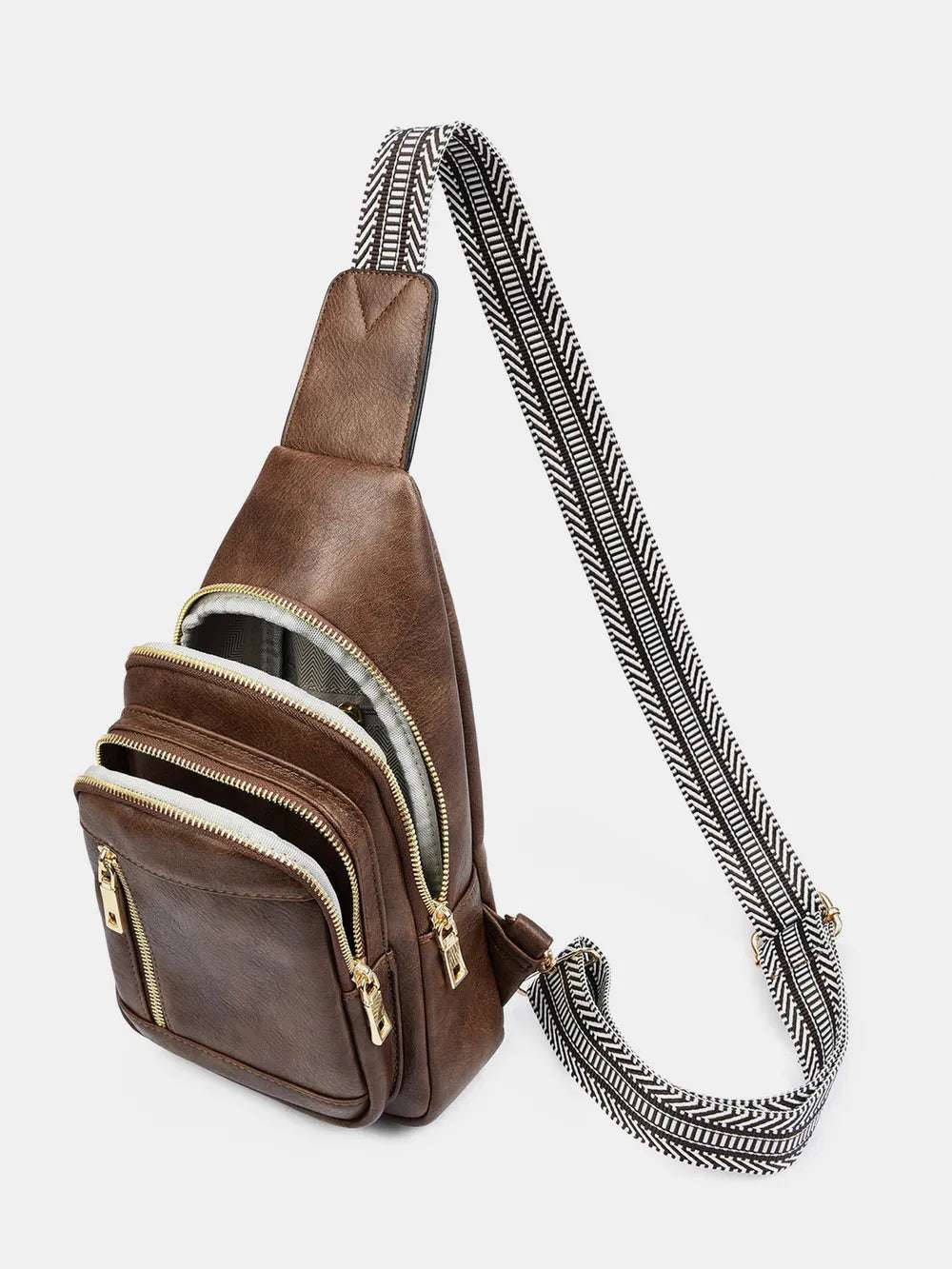 PU Leather Adjustable Strap Crossbody Bag - Crossbody Bag by Trendsi | Available at Handbags Specialist Headquarter