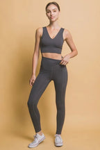 Love Tree High Waist Leggings with Side Pockets - Leggings by Trendsi | Available at Handbags Specialist Headquarter