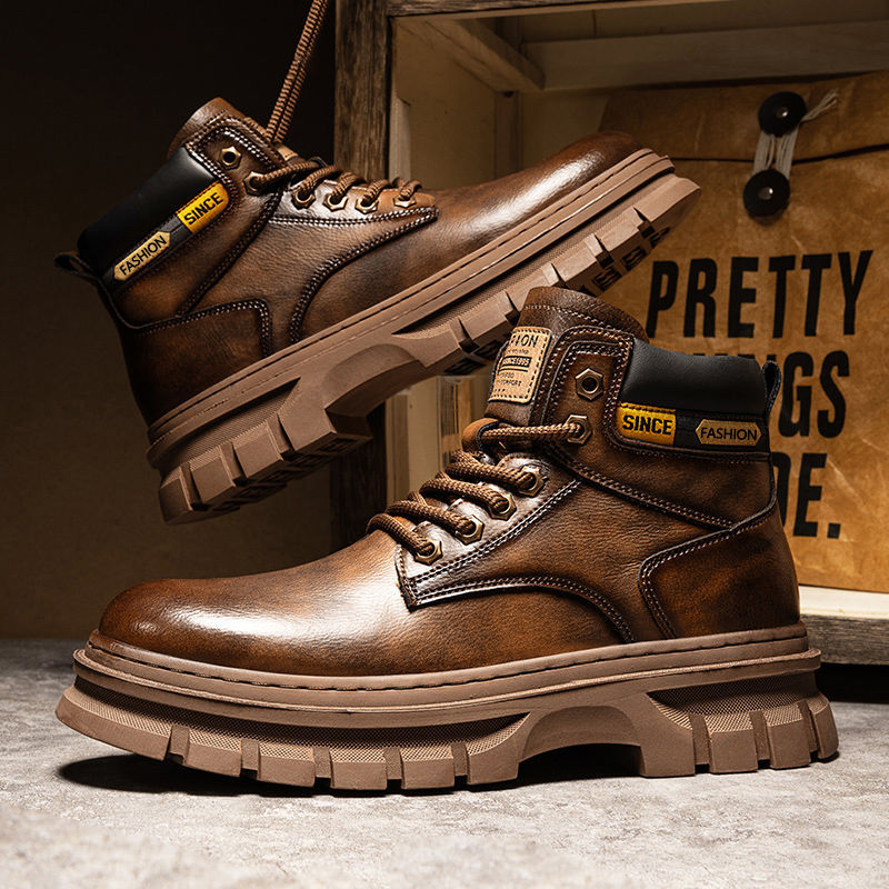 UrbanStride: Trendy British High-Top Work Boots