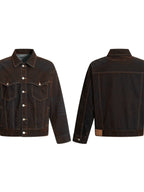 Men's Button Up Long Sleeve Denim Jacket - Men's jackets by Trendsi | Available at Handbags Specialist Headquarter