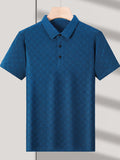Men's Plus Size Classic Short Sleeve Textured Polo Shirt - Men's Polo shirt by Trendsi | Available at Handbags Specialist Headquarter