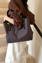 Polyester Bow Polka Dot Tote Bag - Tote Bag by Trendsi | Available at Handbags Specialist Headquarter