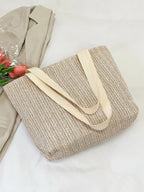 Straw Woven Tote Bag - Tote Bag by Trendsi | Available at Handbags Specialist Headquarter