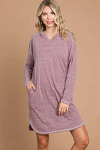 Culture Code Full Size Hooded Long Sleeve Sweater Dress - Dresses by Trendsi | Available at Handbags Specialist Headquarter