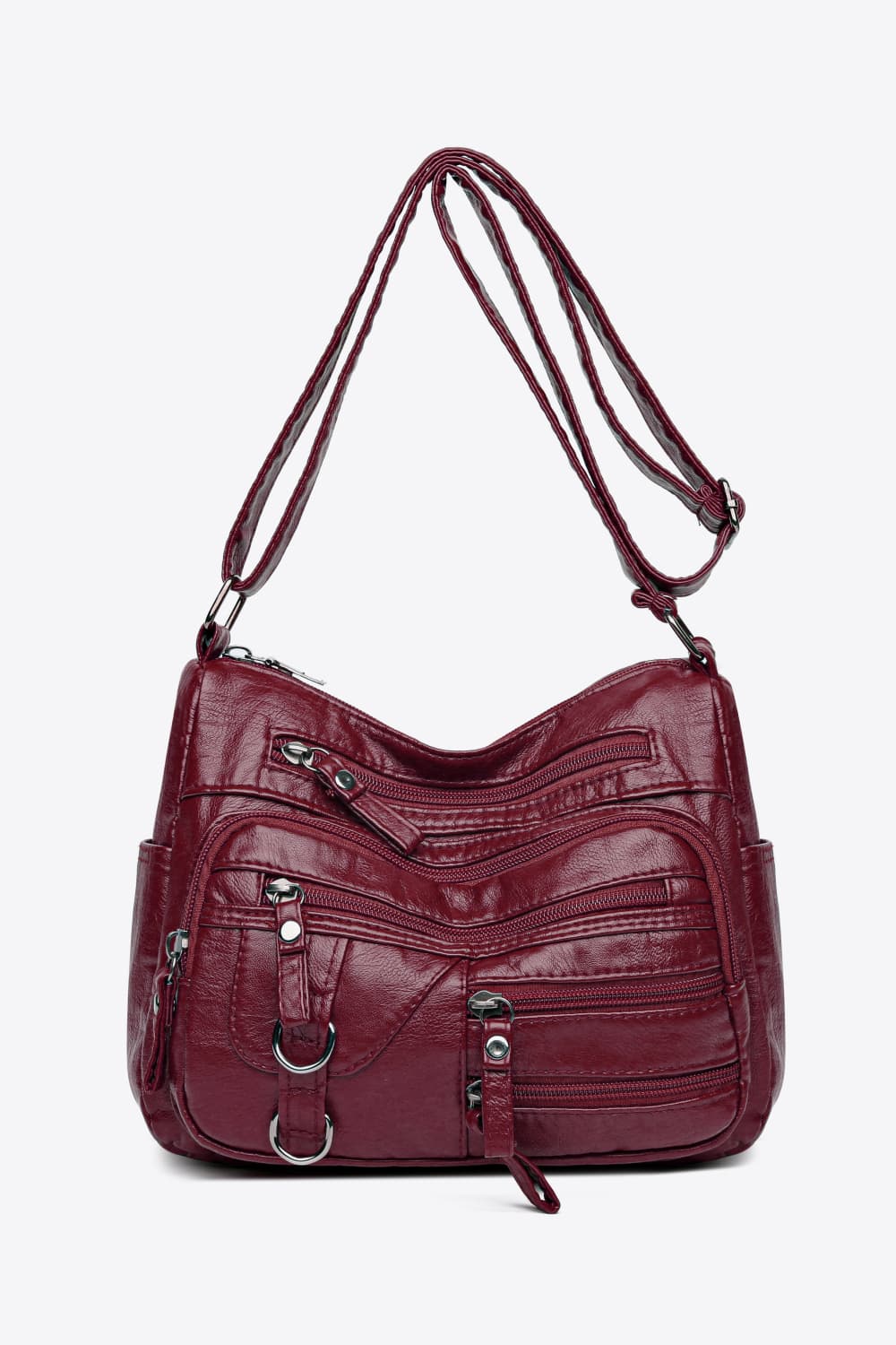 Stylish Multi-Pocket PU Leather Crossbody Bag - Handbags by Trendsi | Available at Handbags Specialist Headquarter