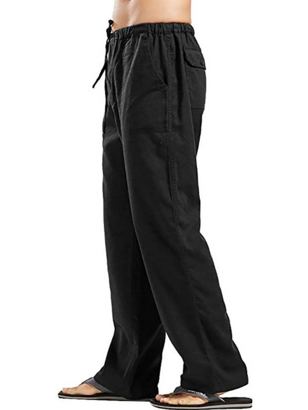 Men's Full Size Drawsting Straight Leg Pants Plus Size - Men's Pants by Trendsi | Available at Handbags Specialist Headquarter