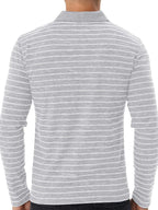 Men's Striped Long Sleeve Polo Shirt - Men's Polo shirt by Trendsi | Available at Handbags Specialist Headquarter