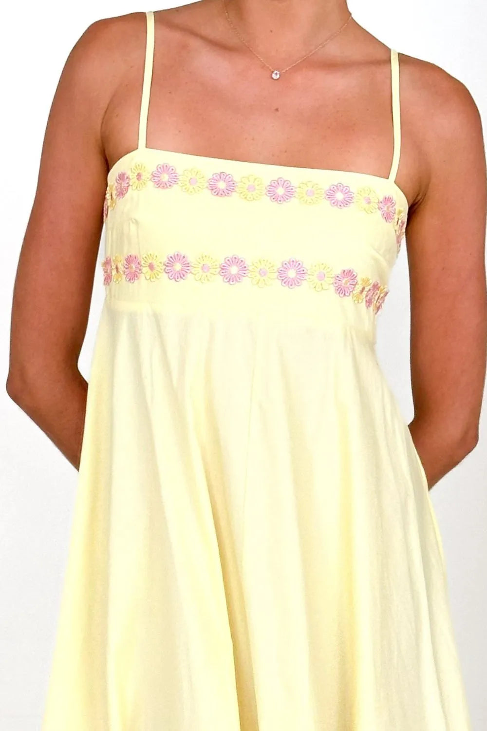 Floral Embroidered Spaghetti Strap Maxi Dress - Maxi Dress by Trendsi | Available at Handbags Specialist Headquarter