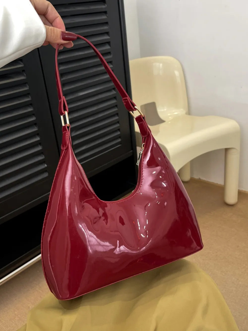 Mirror Surface Shoulder Bag - Tote Bag by Trendsi | Available at Handbags Specialist Headquarter