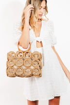 Fame Intricate Braided Wheels Handbag - Tote Bag by Trendsi | Available at Handbags Specialist Headquarter