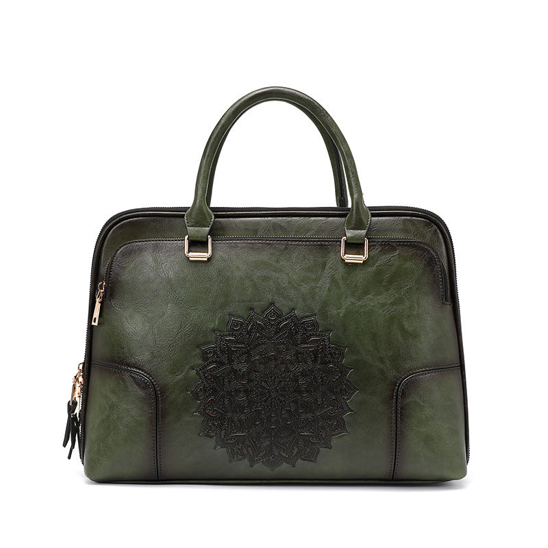 Heritage Elegance: Vintage Embossed Tote - Tote Bag by Trendsi | Available at Handbags Specialist Headquarter