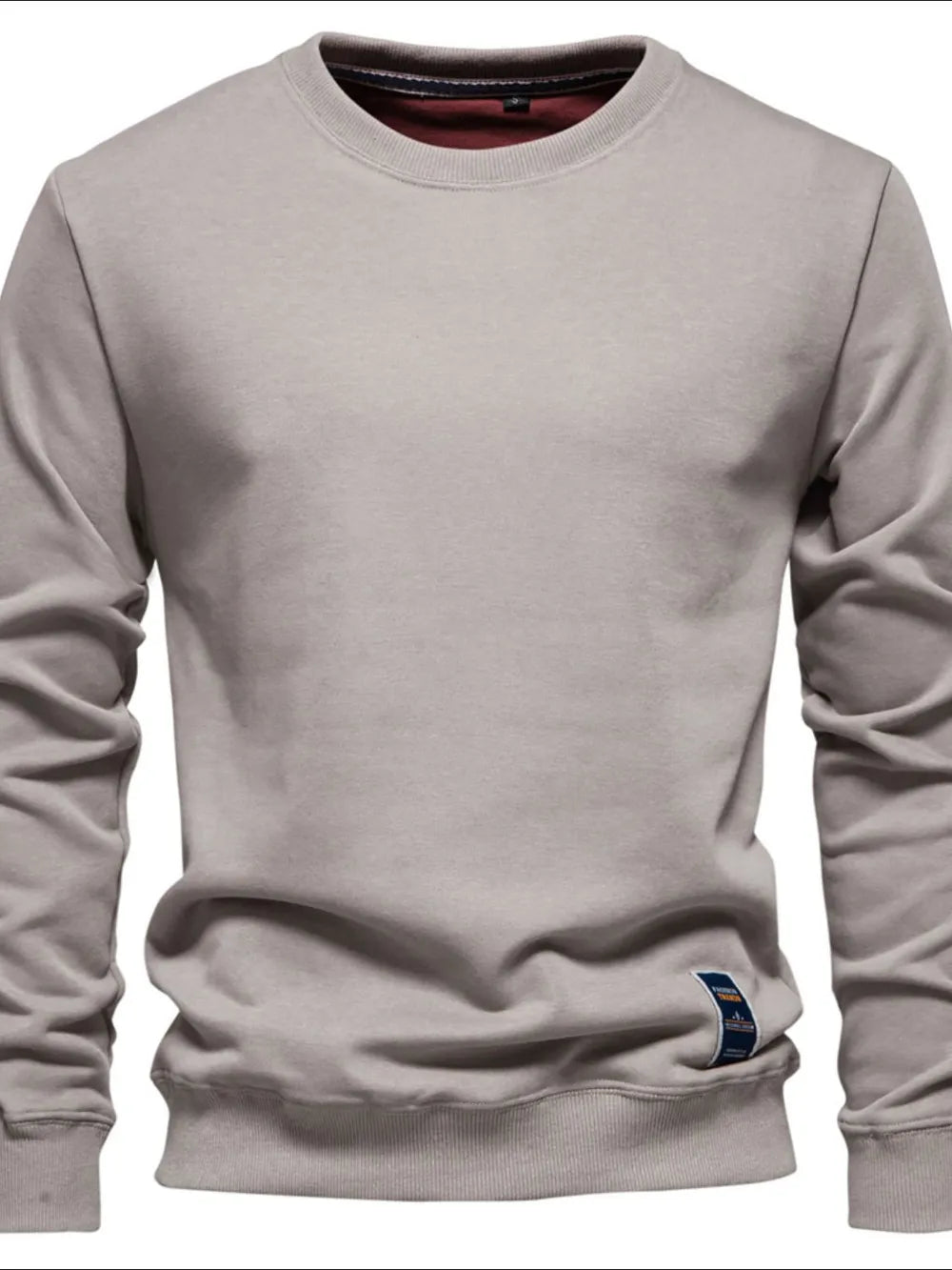 Men's Round Neck Long Sleeve Sweatshirt - Men's Sweatshirts by Trendsi | Available at Handbags Specialist Headquarter